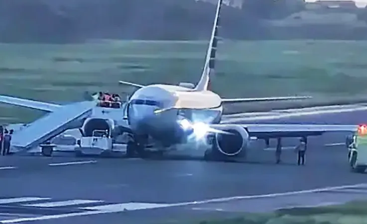 American Airlines B737-8 MAX’in sol ana iniş takımlarındaki iki lastik birden parçalandı