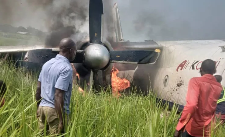 Kongo’da Kargo Uçağı Kazası: Antonov An-26 Pisti Aştı, Motor Yandı!