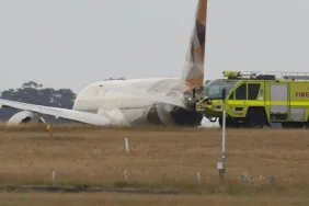 Etihad Airways Uçağının İniş Takımlarında Yangın Çıktı