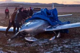 Ankara’da TC-URA Eğitim Uçağı Tarlaya Acil İniş Yaptı!
