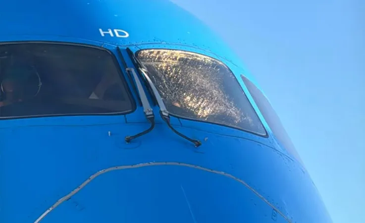 Hollanda Kraliçesi’ni Taşıyan KLM Uçağında Kokpit Camı Çatladı
