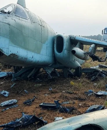 Su-25 savaş uçağına kamyon çarptı