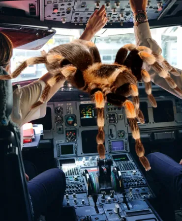 Tarantula Isırdı, Pilot Direndi! Uçakta Saatlerce Süren Kriz
