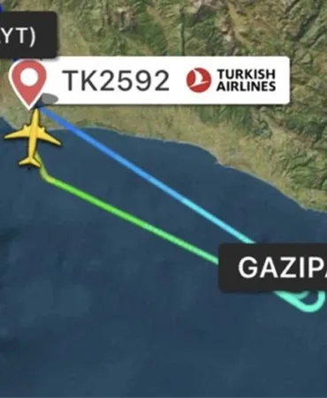 THY Uçağı Rota Değiştirdi! Gazipaşa Yerine Antalya’ya Acil İniş!