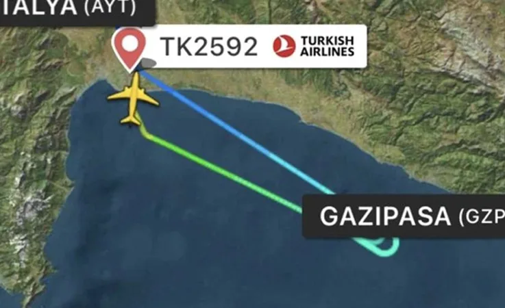 Türk Hava Yolları Uçağı Rota Değiştirdi! Gazipaşa Yerine Antalya’ya Acil İniş!