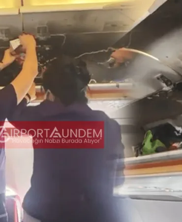 A320 Uçağında Panik! Üst Bölmede Yangın Çıktı, Su Şişeleriyle Söndürmeye Çalıştılar