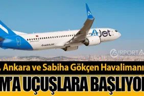 AJet, Ankara ve Sabiha Gökçen Havalimanı'ndan Şam’a Uçuşlara Başlıyor