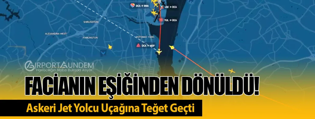 Facianın Eşiğinden Dönüldü! Askeri Jet Yolcu Uçağına Teğet Geçti