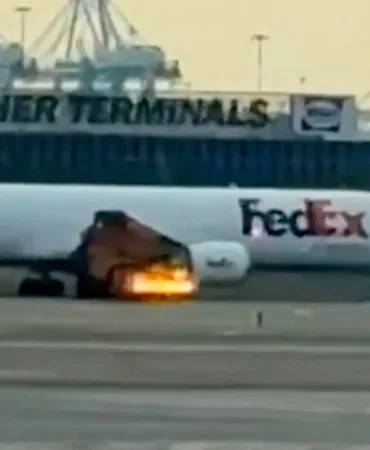 FedEx Facianın Eşiğinden Döndü! Sağ Motor Alevler İçinde Kaldı
