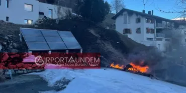 İsviçre’de Uçak Faciası: Evlerin 20 Metre Yanına Çakıldı! Görgü Tanıkları Patlamayı Anlattı