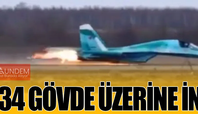 Su-34 Gövde Üzerine İndi!