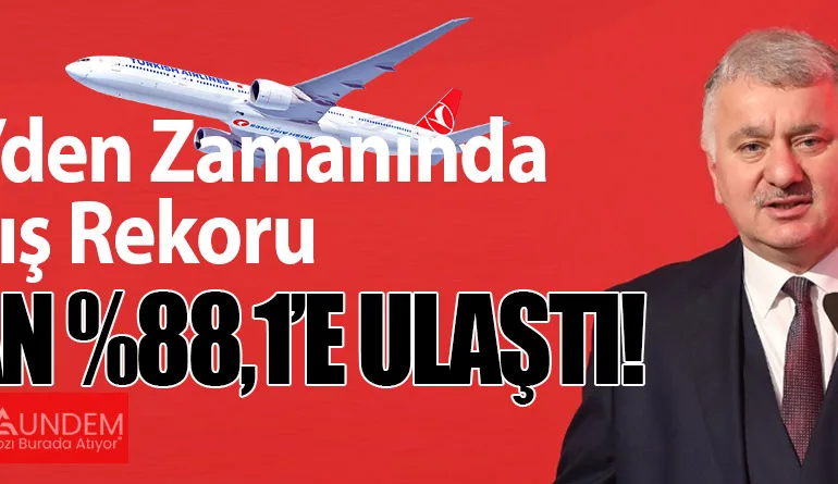 THY’den Zamanında Kalkış Rekoru: Oran %88,1’e Ulaştı!