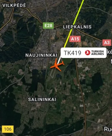 Türk Hava Yolları'nın Airbus A330'u, Vilnius'a Acil İniş Yaptı