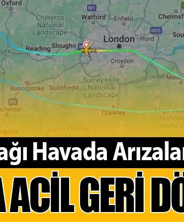 United Airlines Uçağı Havada Arızalandı, Heathrow’a Acil Geri Dönüş Yaptı!