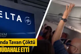 Delta Uçağında Tavan Çöktü, Yolcular Müdahale Etti