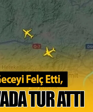 İstanbul'da Fırtına Geceyi Felç Etti, Uçaklar Havada Tur Attı