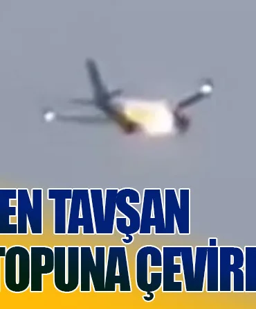 Motora Giren Tavşan Uçağı Alev Topuna Çevirdi!