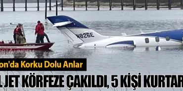 Oregon'da Korku Dolu Anlar: Özel Jet Körfeze Çakıldı, 5 Kişi Kurtarıldı