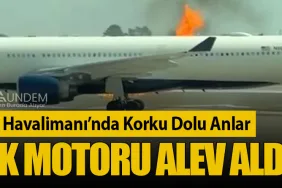 Orlando Havalimanı’nda Korku Dolu Anlar: Uçak Motoru Alev Aldı