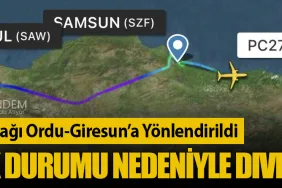Samsun Uçağı Ordu-Giresun’a Yönlendirildi: Sağlık Durumu Nedeniyle Divert