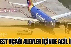 Southwest Uçağı Alevler İçinde Acil İniş Yaptı