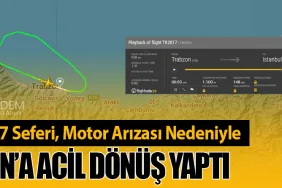 THY TK 2817 Seferi, Motor Arızası Nedeniyle Trabzon’a Acil Dönüş Yaptı