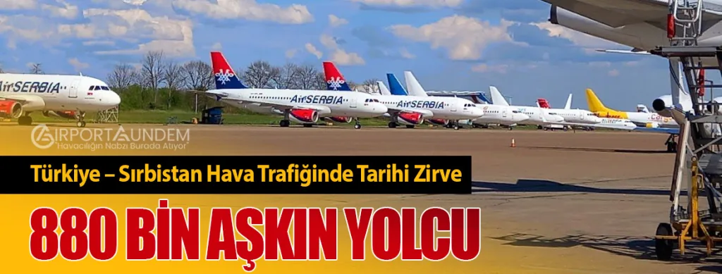 Türkiye – Sırbistan Hava Trafiğinde Tarihi Zirve. 880 Bin Aşkın Yolcu