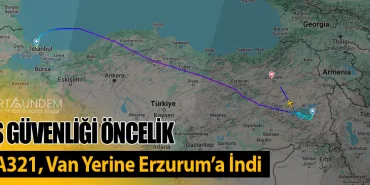 Uçuş Güvenliği Öncelik: THY A321, Van Yerine Erzurum’a İndi