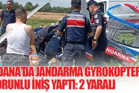 Adana'da Jandarma Gyrokopteri Zorunlu İniş Yaptı: 2 Yaralı