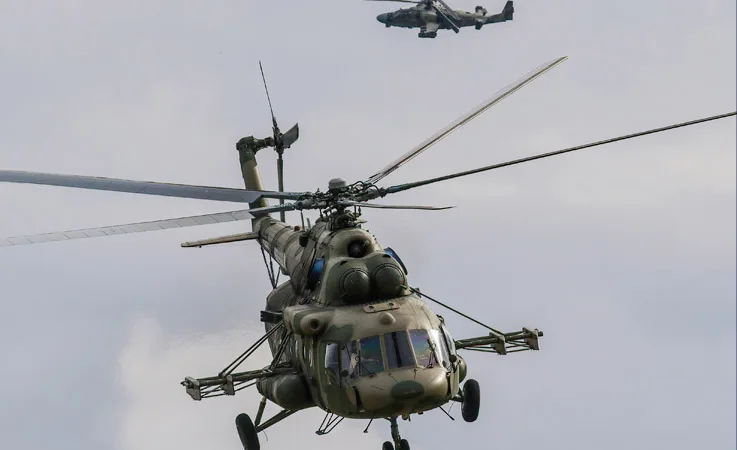 Rusya’da  Mi-8 Helikopteri Havada Arızalandı, Yere Çakıldı!