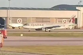 Sabiha Gökçen’de Acil Durum: Katar Uçağı Tek Motorla Teker Koydu