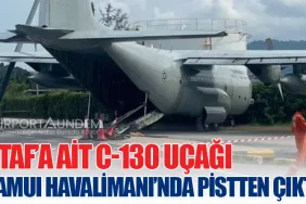 RTAF’a-Ait-C-130-Uçağı-Samui-Havalimanı’nda-Pistten-Çıktı