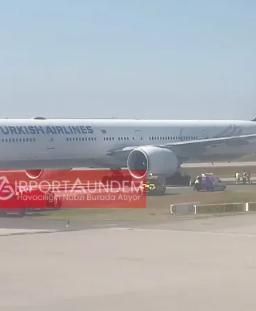 THY Boeing 777 Uçağı Berlin'de Tehlike Atlattı! Pistte Acil Müdahale