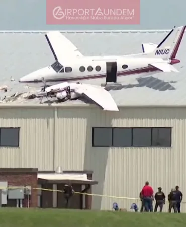 ABD’de Uçak Kazası: Beechcraft King Air Hangar Çatısına Çarptı