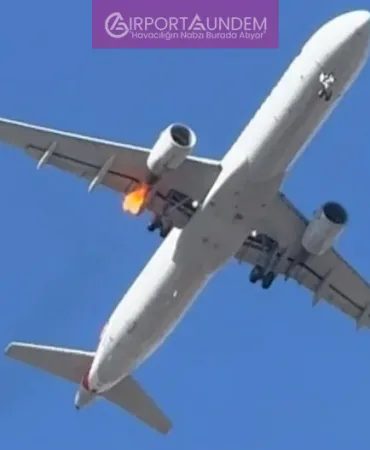 Airbus A321, Motorundan Alev Çıkınca Las Vegas’a Döndü