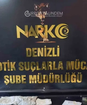 Denizli’ye Uçakla Gelen Yolcuda Uyuşturucu Bulundu