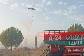 İzmir Orman Yangınına 1 Uçak ve 7 Helikopterle Müdahale