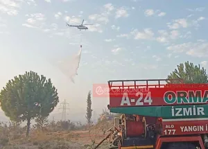 İzmir-Orman-Yangınına-1-Uçak-ve-7-Helikopterle-Müdahale