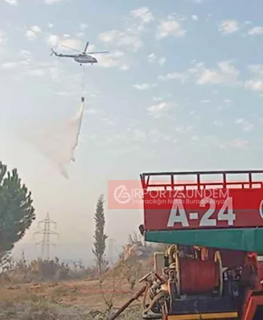 İzmir Orman Yangınına 1 Uçak ve 7 Helikopterle Müdahale