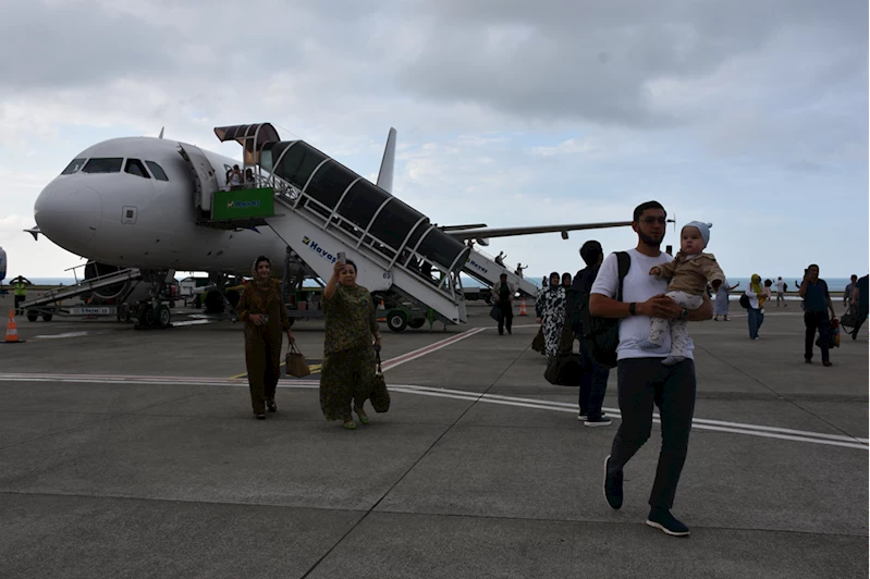 Trabzon Havalimanı’nda İlk Taşkent Seferi Törenle Karşılandı