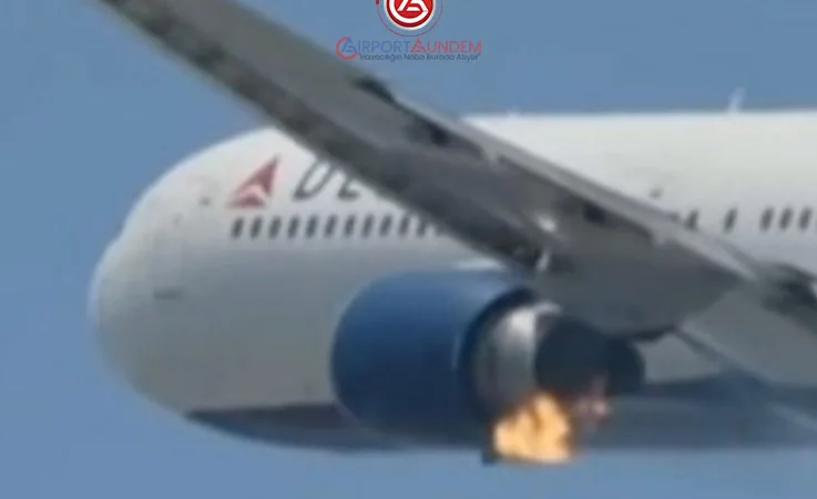 Delta Uçağı Los Angeles’tan Kalktı, Alevlerle Geri Döndü