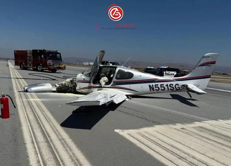 Kaliforniya’da Havaalanında İki Uçak Çarpıştı