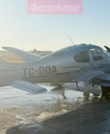 TC-DOA Tescilli Uçakta Duman Alarmı: Pist Kapatıldı