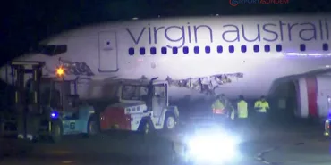 Virgin Australia 737’si Yer Aracıyla Çarpıştı. Uçak Bantla Kapatıldı