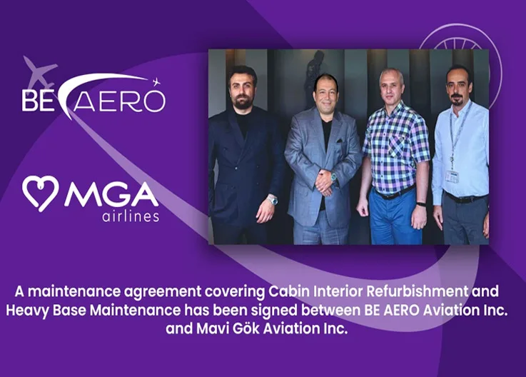 BE AERO ve Mavi Gök, Kabin Yenileme ve Ağır Bakımda Ortaklık Kurdu