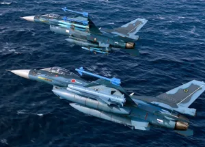 F-2A-Fighter-Jet-Crashes-into-the-Pacific-in-Japan,-90-Jets-Grounded