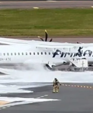 Finnair ATR72, Helsinki Havalimanı’nda Yer Araçına Çarptı