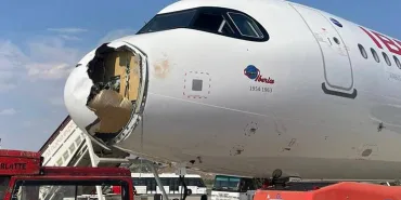 IB579-Seferinde-Kuş-Çarpması-A321neo-Radome’u-Parçalandı
