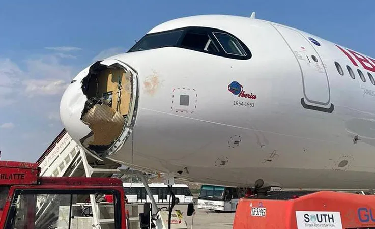 IB579-Seferinde-Kuş-Çarpması-A321neo-Radome’u-Parçalandı