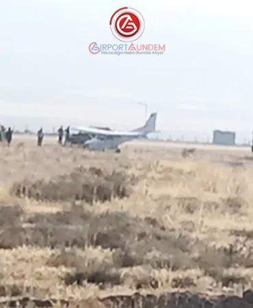 Nevşehir Kapadokya Havalimanı’nda Eğitim Uçağı Pistten Çıktı